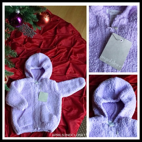 ANGEL DEAR HOODIE FLEECE JACKET HOODED COAT - Picture 7 of 8